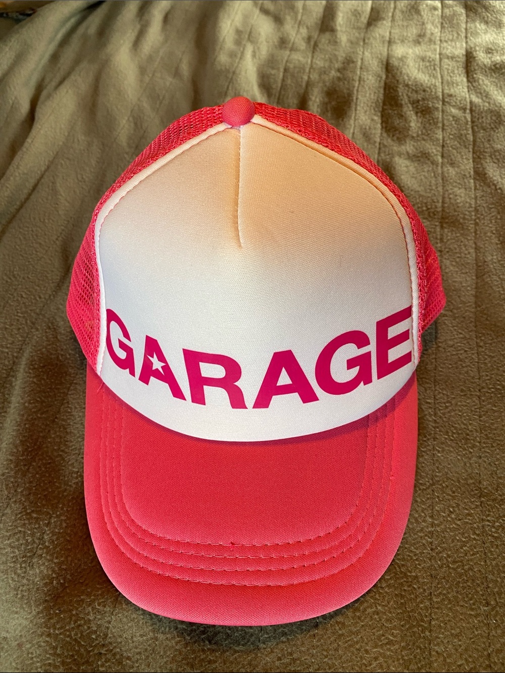 Hot pink “garage” truckers cap
